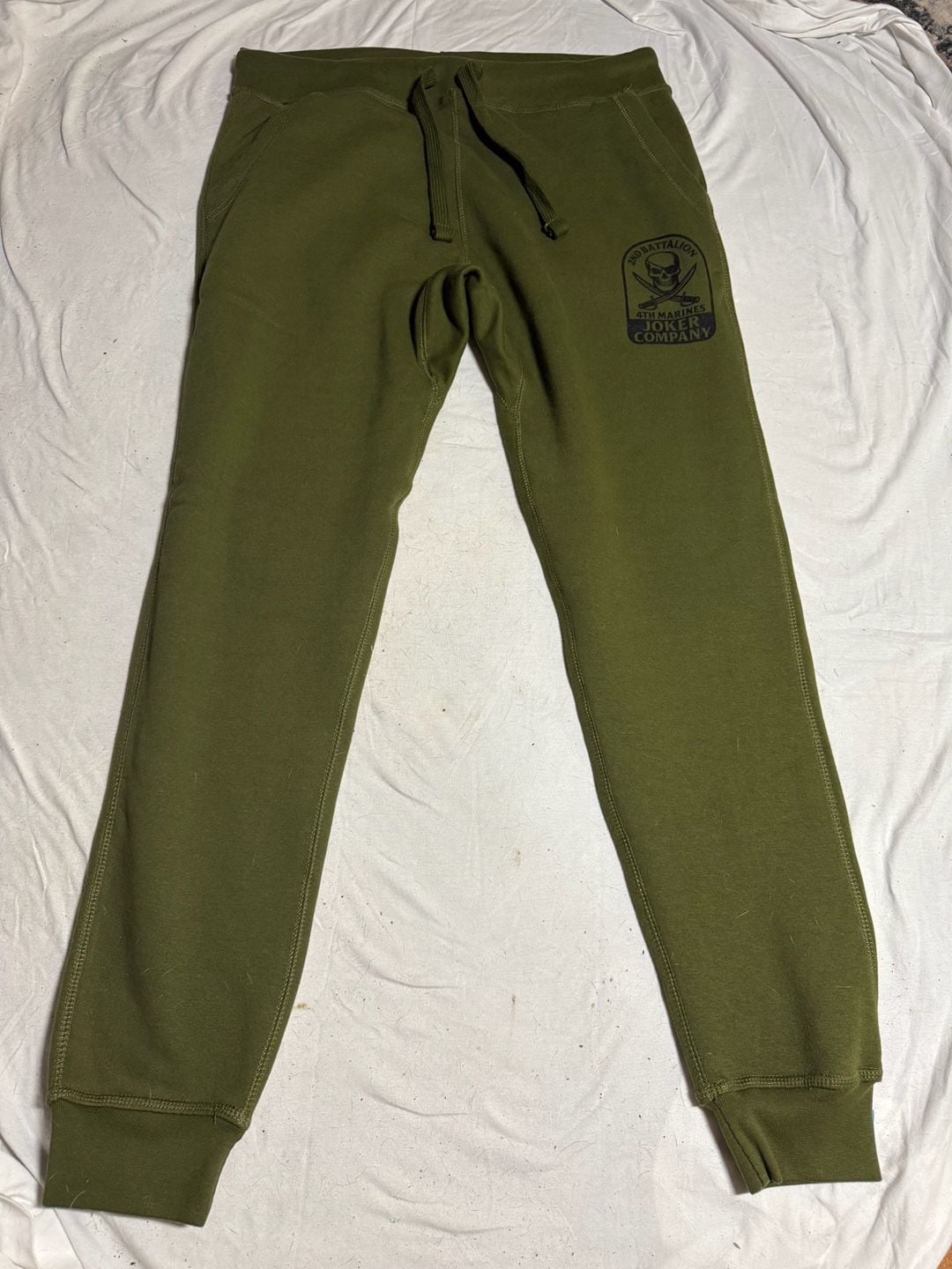 Lane Seven Us Marines 2nd Battalion 4th Marines Joker Company Joggers Xl Olive G